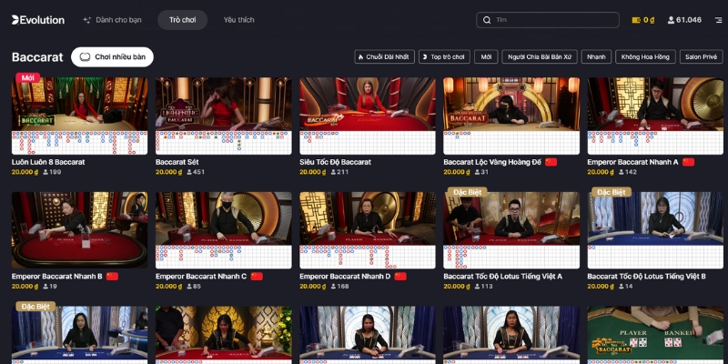 Sảnh casino không khác gì sòng bạc ngoài đời thực